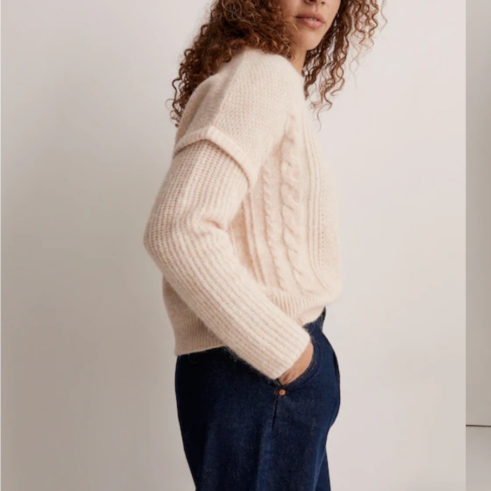 Madewell Havener Pullover Sweater - Warm Cream